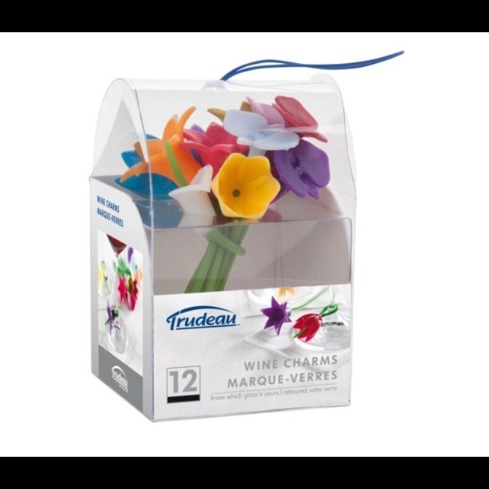 TRUDEAU Wine Charmers Flowers NIB